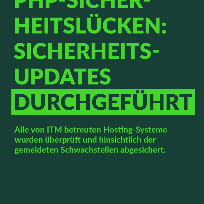 Aktuelle PHP-Sicherheitslücken: Alle betroffenen Systeme aktualisiert
Gestern hat das Bundesamt für Sicherheit in der... Aktuelle PHP-Sicherheitslücken: Alle betroffenen Systeme aktualisiert
Gestern hat das Bundesamt für Sicherheit in der...