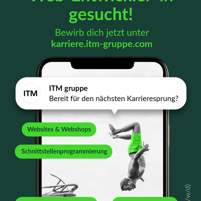 Du bist Webentwickler*in und hast Lust auf abwechslungsreiche Projekte? 💻️
Dann passt du perfekt zu uns. Für unsere... Du bist Webentwickler*in und hast Lust auf abwechslungsreiche Projekte? 💻️
Dann passt du perfekt zu uns. Für unsere...