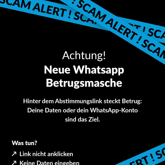 „Kannst du kurz für mich abstimmen?“ 👀
Diese Nachricht kann von einem bekannten Kontakt kommen, dessen WhatsApp Account... „Kannst du kurz für mich abstimmen?“ 👀
Diese Nachricht kann von einem bekannten Kontakt kommen, dessen WhatsApp Account...